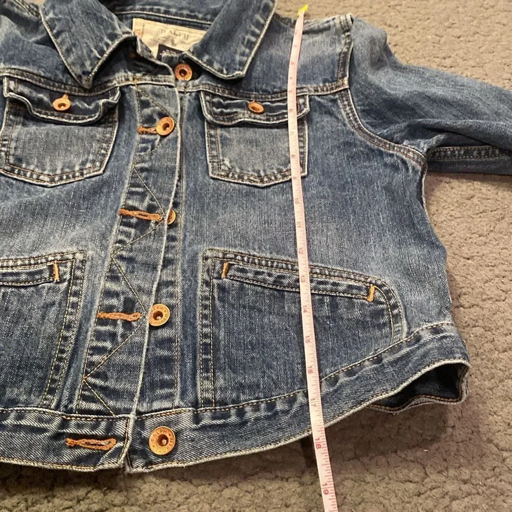 Ralph Lauren Blue Jean Cropped Jacket Girls Size XL